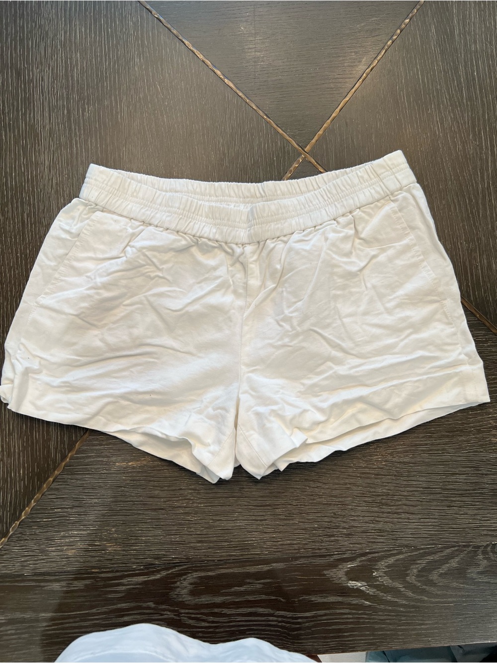 J. Crew White Athletic Drawstring Elastic-Waist Shorts